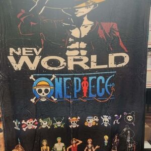 One Piece Anime Blanket - Black and Red